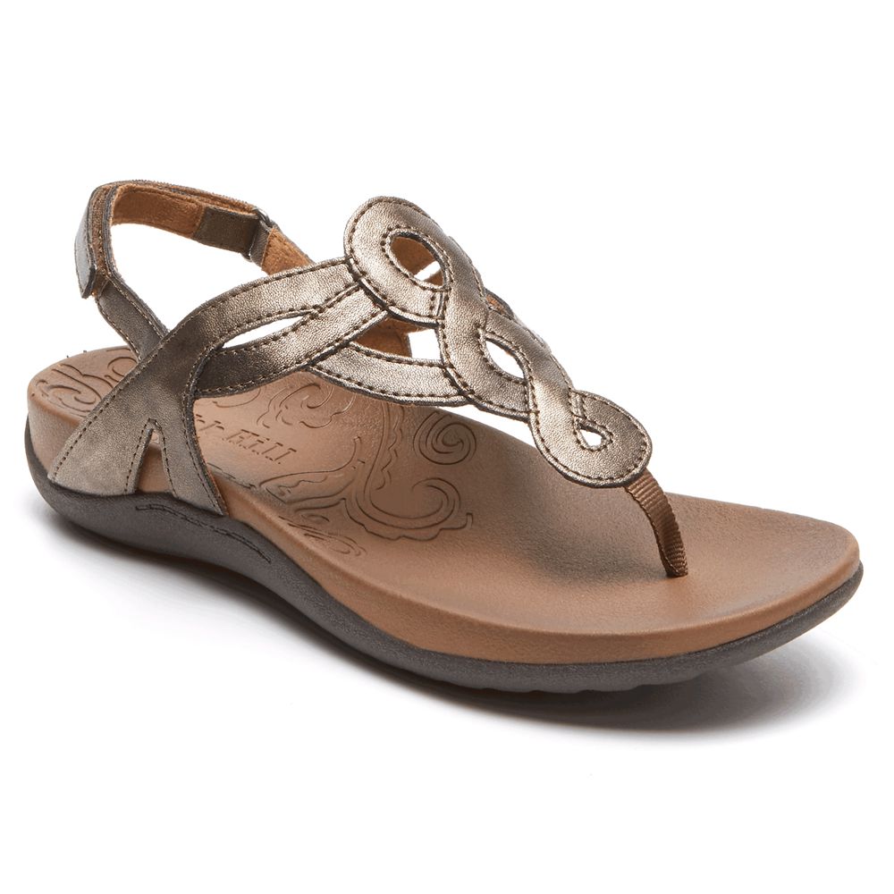 Rockport Women's Ramona Sandals - Bronze - USA (6178TIMNY)